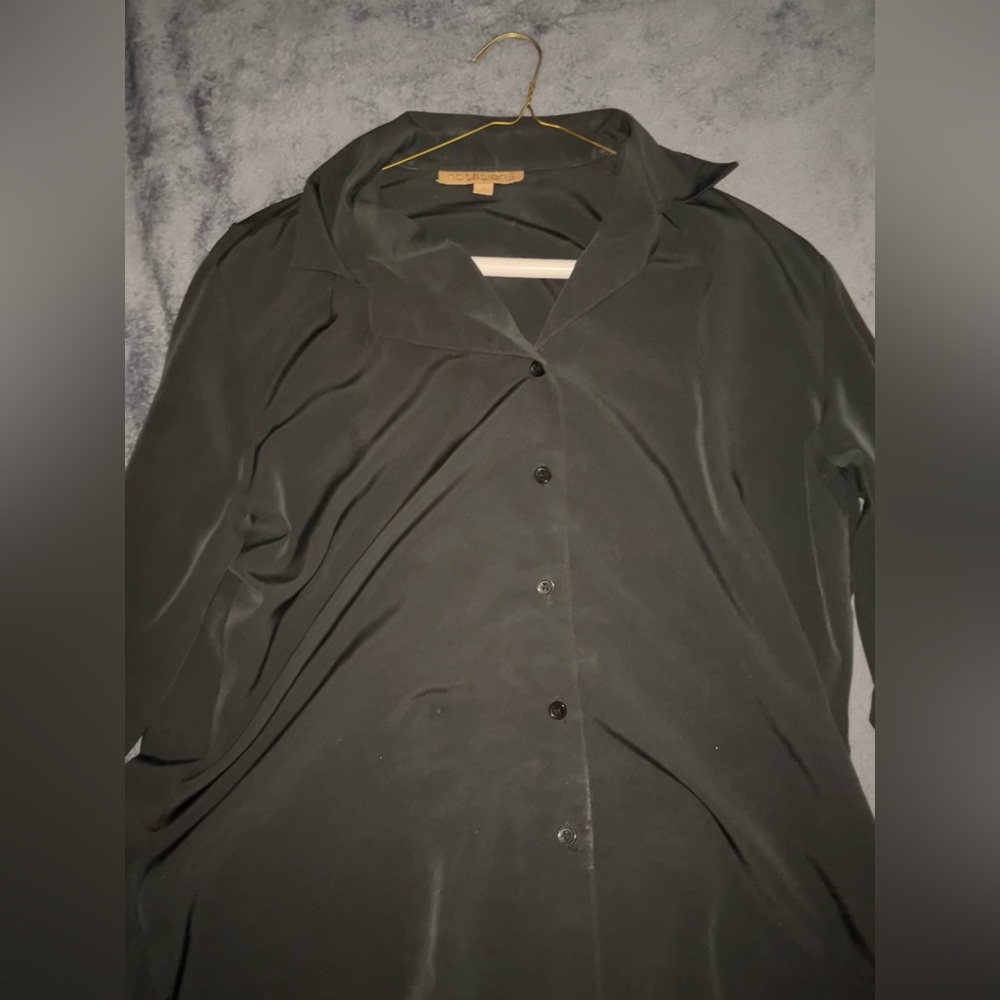 Notations black dress shirt